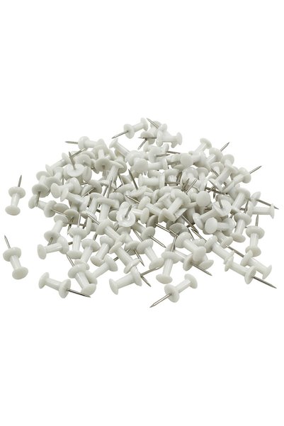 Choice WHITE 150pcs Push Pins Set Photo Postcard Decoration Tacks for Photo W...