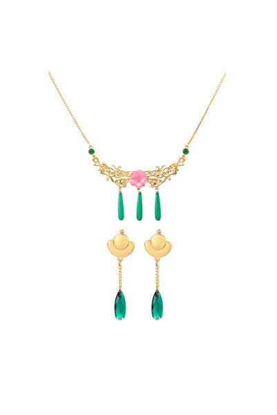 Choice 2PC The Apothecary Diaries Maomao Cosplay Necklace Earrings Anime Cart...