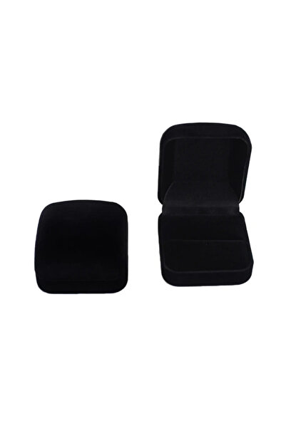 Choice All Black Flocked Cloth Earrings Ring Box Store Counter Jewelry Displa...
