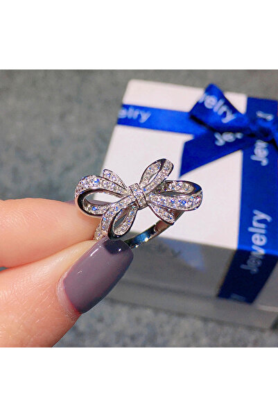 Choice 10 F1587 Huitan Romantic Bow Shape Cubic Zirconia Wedding Bands Rings ...