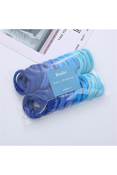 choice2 1 blue 50PCS/Set Women Girls Basic Hair Bands 4cm Simple Scrunchies E...