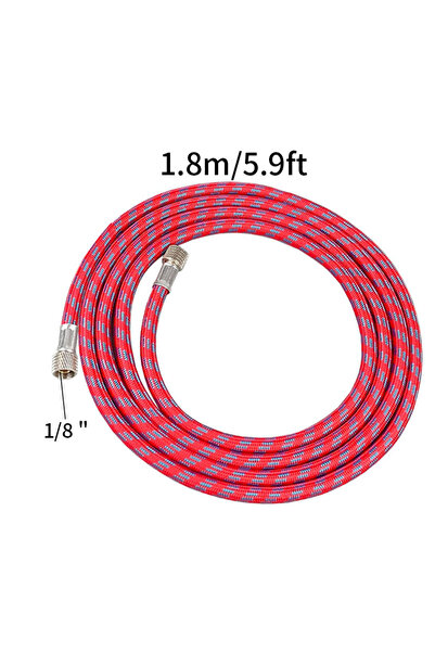 Choice6 Silver Professional Nylon Braided Airbrush Hose with Standard 1/8"*1....