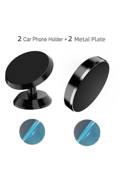 Choice 2pcs Black Set Magnetic Car Phone Holder Universal Car Phone Stand for...