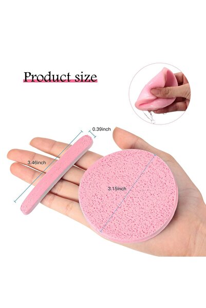 Choice Pink 12Pcs Compressed Facial Sponge for Estheticians Face Round Cleans...