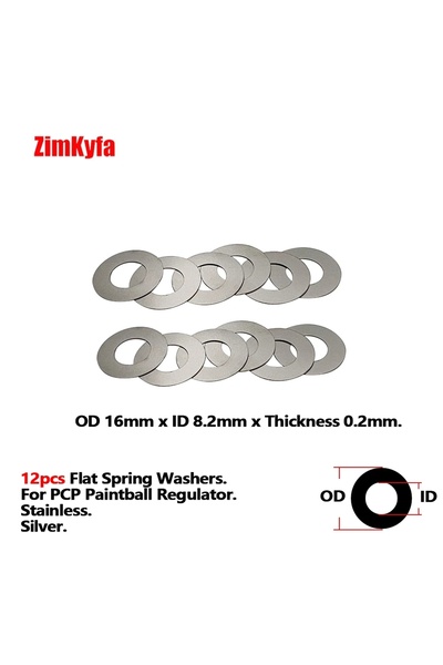 Choice3 16x8.2x0.1 MM Belleville Disk Flat Spring Shim Spacer Washers OD16mm ...