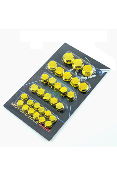 Choice7 Gold 30pcs Motorcycle Screw Decoration Cover Plating Cap for Car Moto...