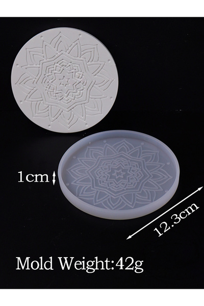 Choice3 handicraft making round Flower Coaster Silicone Mold Epoxy Resin Crys...
