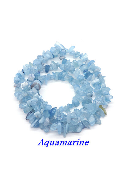 Choice79 16inch (5-8mm) Aquamarine Natural Crystals Aquamarine Freeform Chip ...