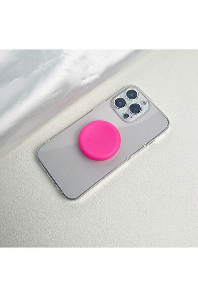 Choice Rose Macaron solid color silicone mobile phone Grip stand color silico...