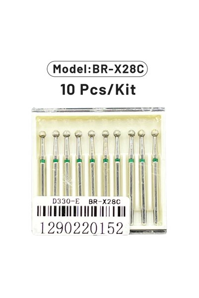 Choice8 BR-X28C AG 1 Box Dental Diamond Burs Drill for High Speed Handpiece D...