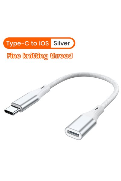 Choice محول من نوع C إلى L Sliver إلى ios محول ios ذكر إلى أنثى من نوع C كابل...