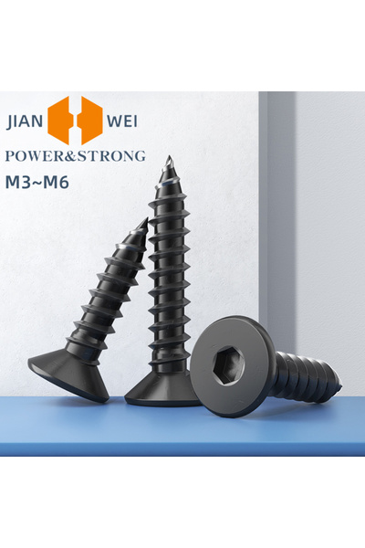 Choice30 M3x12(50pcs) M3 M4 M5 M6 Flat Head Socket Hexagon Self-tapping Screw...
