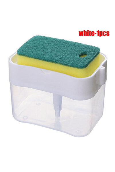 Choice1 White-1PCS Soap Dispenser Kitchen Accessories Press type Portable Liq...