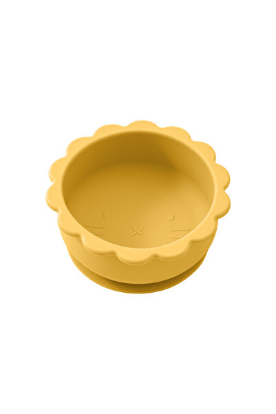 choice2 mustard 1PC Baby Silicone Bowl Cute Cartoon Lion Shape Baby Tableware...