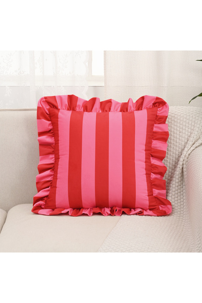 Choice 45x45cm B BUYNOW 1PC Striped Lace Velvet Pillowcase 18X18Inch Pillowca...
