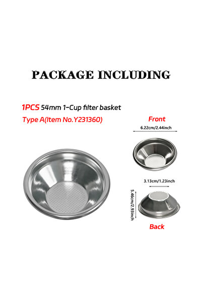 Choice Type A Coffee Filter Basket Compatible With 54mm Breville Sage Express...
