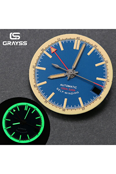 choice2 blue set New 28.5mm Retro Navy Blue/Black Watch Dial for SKX NH35 NH3...