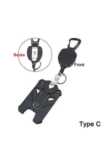 Choice4 1 Set Type C Badge Reel Clip Cover Retractable Badge Holder Badge Cli...
