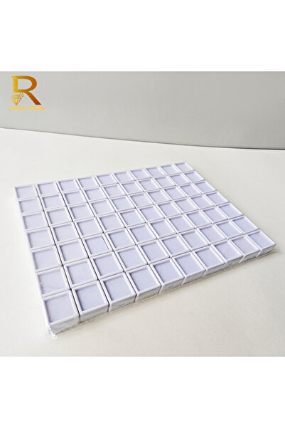 Choice 70pcs White 3cm Lot of 70 Transparent Gem Display Box Top Glass Pendan...