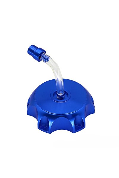 Choice6 Blue Motorcycle CNC 50mm Gas Fuel Tank Cap Breather Vent Motocross AT...