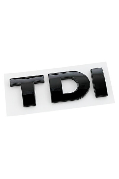 Choice شعار TDI ثلاثي الأبعاد من البلاستيك ABS اللامع الأسود مع حروف حمراء، م...
