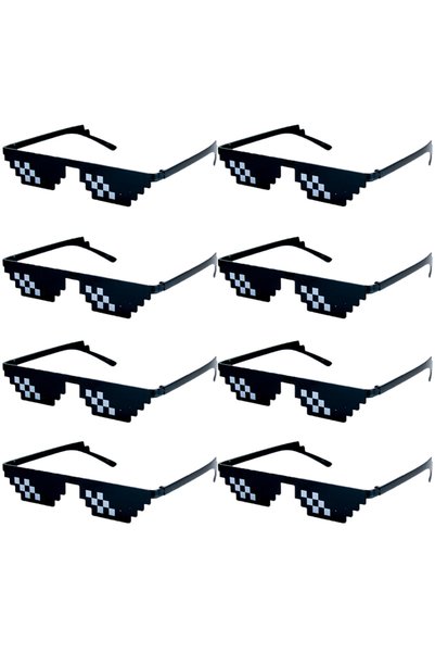 choice2 8pcs black glasses 8/4pcs New Black Mosaic Sunglasses Funny Trick Toy...