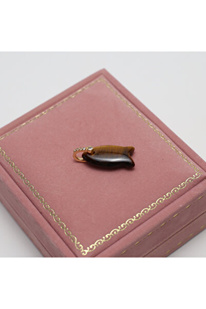 Choice10 Tiger Eye Stone 3 Pieces Natural Stone Charms Crystal Agate Fish Sha...