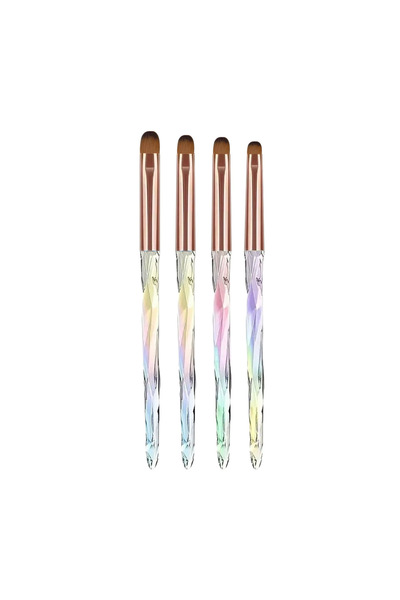 Choice3 gold 4pcs Nail Brush for Nail Art Design Nails Tip Display Painting T...
