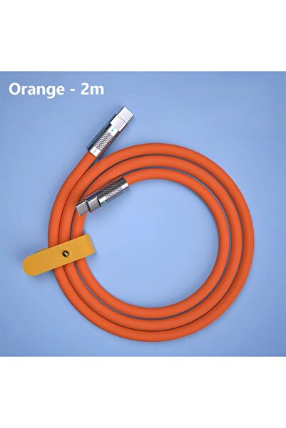 Choice1 Orange - 2m 100W Fast Charging Cable Liquid Silicone 1M 1.5M 2M PD Ty...