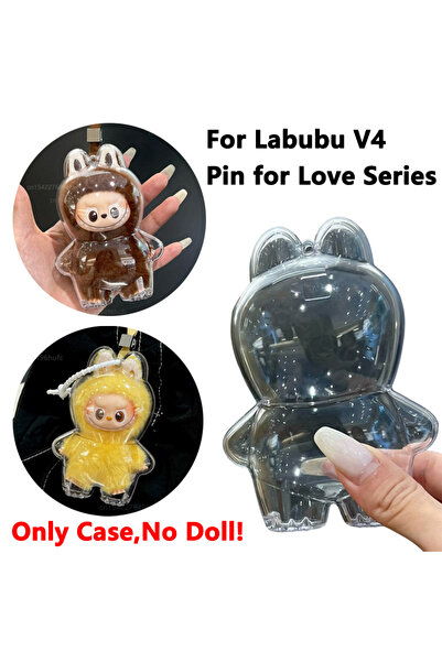 Choice NO Doll 1PC For LABUBU V4 For Labubu V1 V2 V3 Doll Case Transparent Pr...