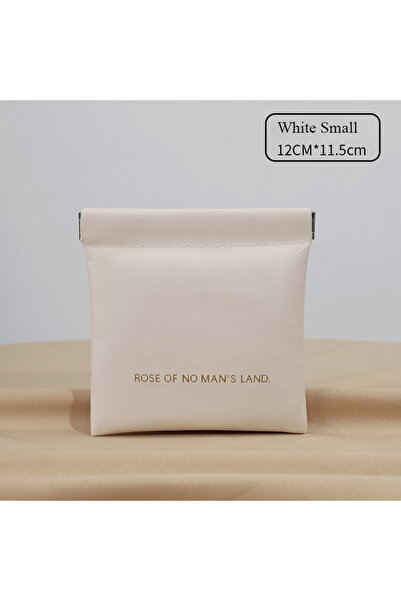 Choice White Small 2026 Closed Bullet Bag Mini PU Earphone Storage Bag Candy ...