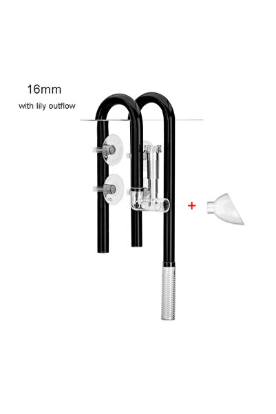 Choice3 Black 16 lily AQUAPRO Plastic Inflow Outflow Inlet Outlet Skimmer Lil...
