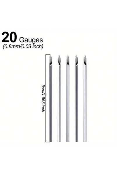 Choice10 20G 0.8mm-5pcs 5PCS Piercing Needles, Hollow Needles Stainless Steel...