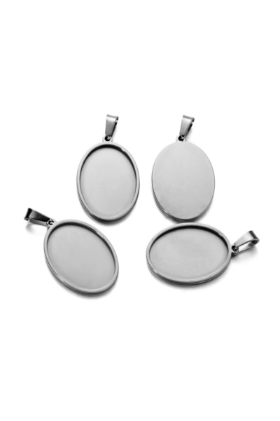 Choice 30x40mm Stainless steel 5Pcs/Lot Stainless Steel Pendant Blank Setting...