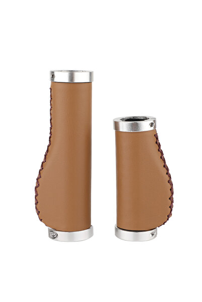 Choice Light Brown Mtb Grips PU Leather Bicycle Handlebar Sleeve Accessories ...