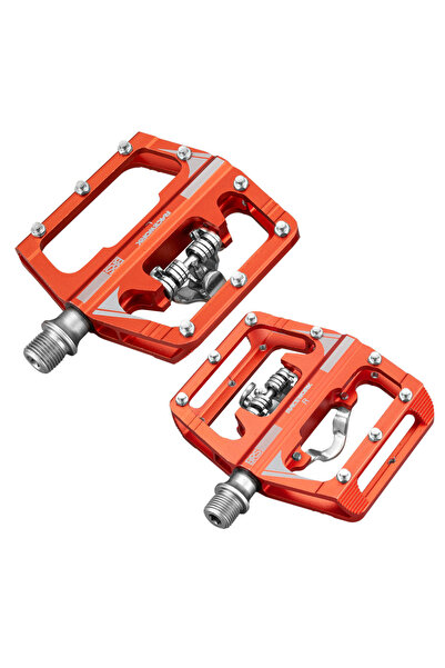 Choice Orange RACEWORK MTB Clipless Pedal Set Single Side Clip Compact Double...