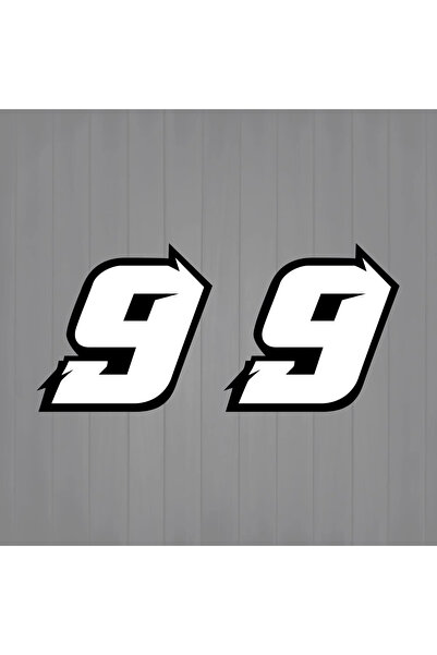 Choice18 Height 10cm 2PCS Reflective 9 ISGTDRM 2PCS Motorcycle Racing Arabic ...