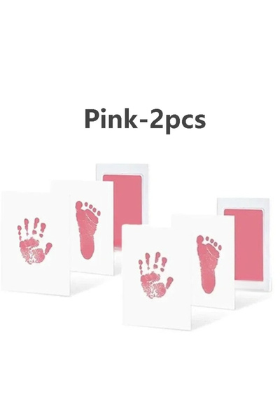 Choice17 C14-2 Pink 2 Set Baby Handprint Footprints Ink Pads Safe Non-toxic N...