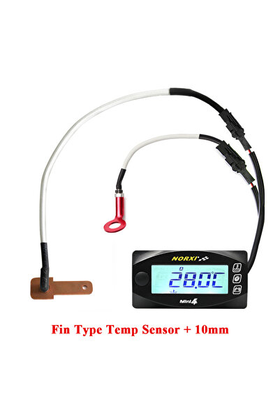 choice2 Meter-M10-Fin-Sensor Motorcycle MINI 4 DUAL TEMP METER Cylinder Tempe...