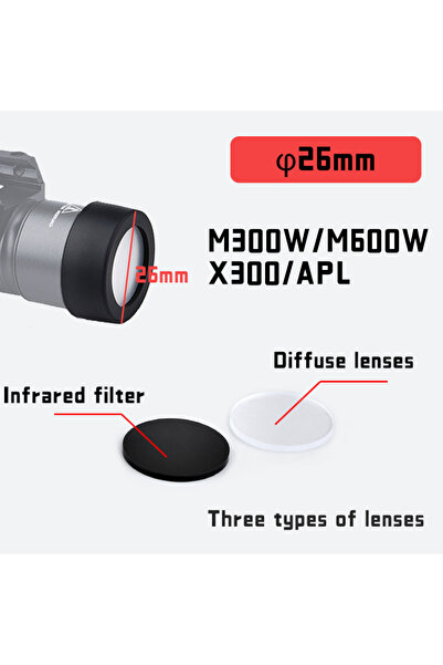 Choice 26mm Cover WADSN Tactical M300 M600 X300 X400V Protector Hunting Weapo...