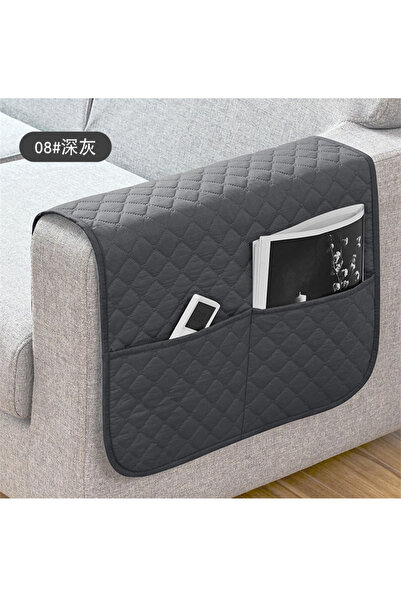 Choice 1PC 50x110 cm A5 Dark grey 1PC Sofa Armrest Covers with Pockets Water ...