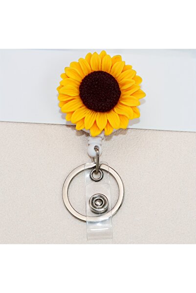 Choice1 YELLOW Cute Flower Resin Retractable Medical Badge Reel for Nurse Doc...