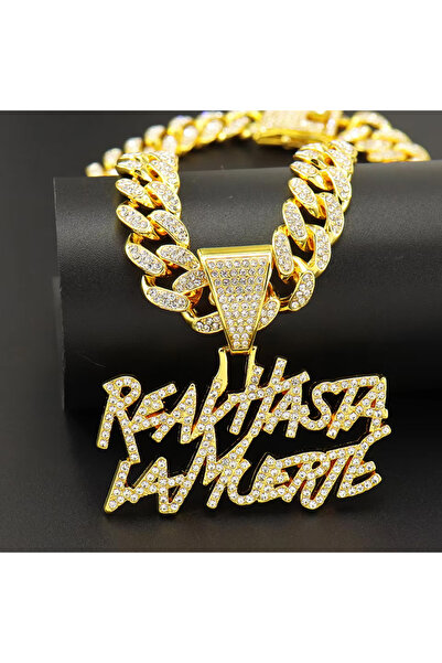 Choice6 Gold Color B ZAKOL Hip Hop Letter Pendant Necklace for Women Men Shin...