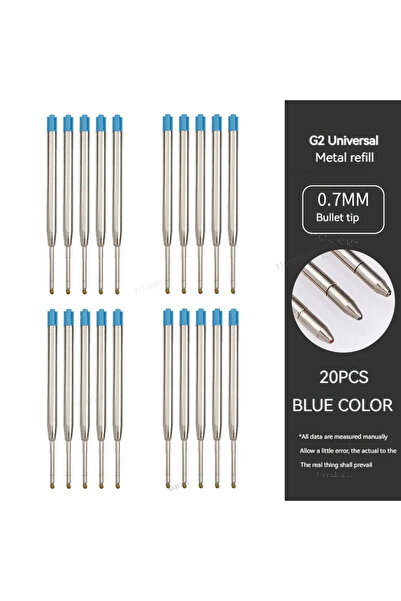 Choice1 20 PCS Blue 5/10/20pcs L:3.9 In/99mm Ballpoint Pen G2 Refills for Med...