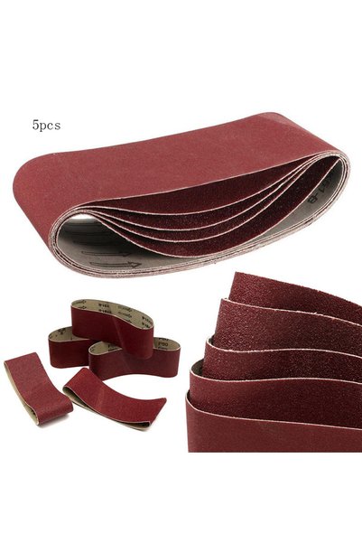 Choice 5 Pcs Sanding Belts 75x457 Mm Mixed Grade 60 80 120 240 Grit Power Too...