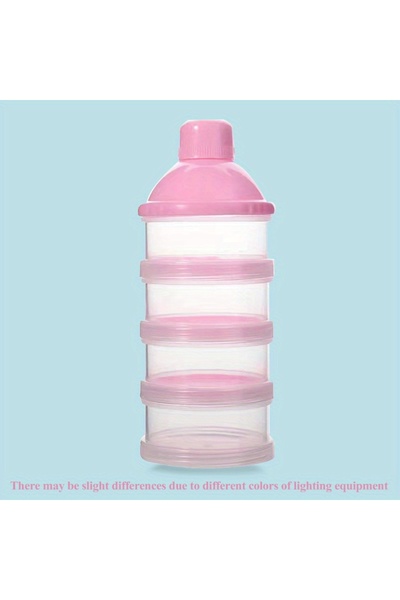 Choice1 Pink Baby Milk Powder Box Large Capacity Colorful Multi Layer Food Su...
