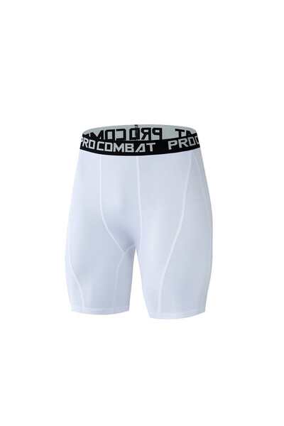 Choice M (Fit 50-60KG) White Men Bodybuilding Shorts Fitness Workout Inseam G...