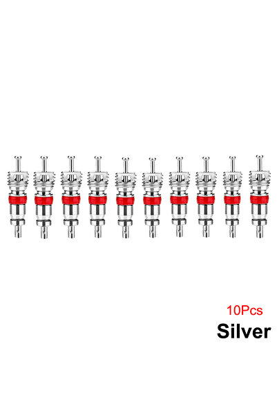Choice Silver-10Pcs Schrader Tire Valve Core - American/US Valve Stems Core f...