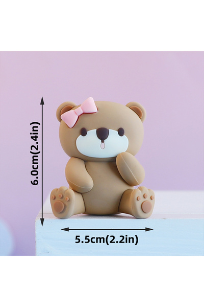 Choice25 Pink bear sits New Hot Air Balloon Cake Decoration Pink Blue Bear Ca...