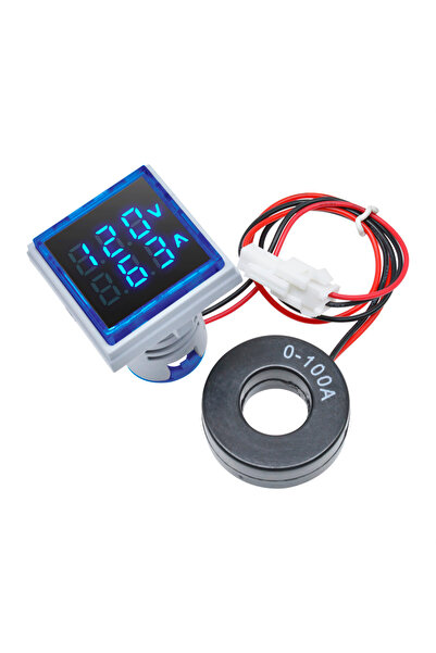 Choice3 Blue Mini Dual Display Voltmeter & Ammeter LED Digital Voltage Gauge ...